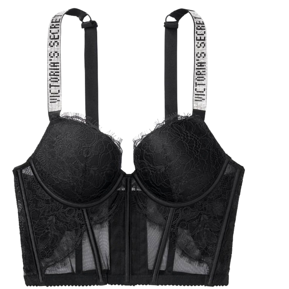 Victoria's Secret VERY SEXY Shine Strap Push-Up Corset Top - 34B - Brand new